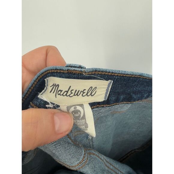 Madewell 9" Mid Rise Skinny Jeans Stretch Denim Medium Blue Wash 32T - Picture 7 of 9